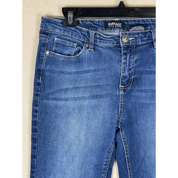 Buffalo David Bitton Skinny Jeans Womens 8 Mid Rise Stretch Regular Fit Blue - Picture 2 of 12